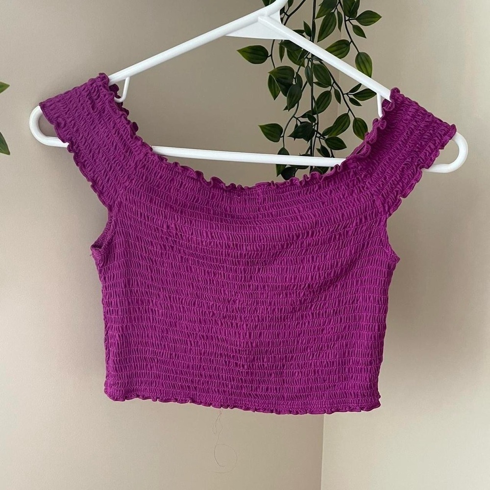 4/$24 🧡 Garage Stretchy dropped shoulder crop top - Picture 6 of 6